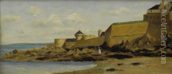 View Of St. Malo Oil Painting - Charles Francois Daubigny