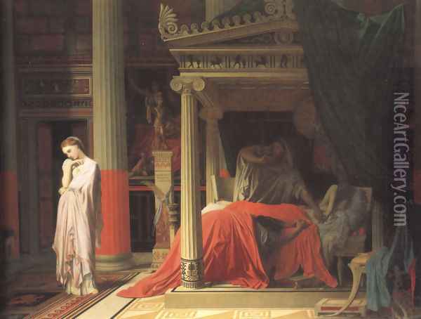 Antiochus and Stratonice Oil Painting - Jean Auguste Dominique Ingres