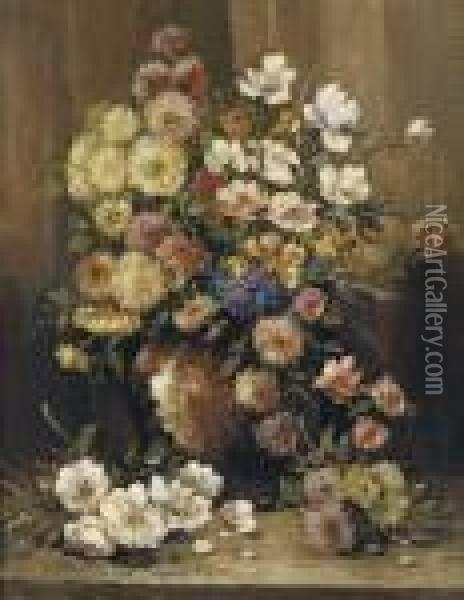 Bouquet De Fleurs Oil Painting - Henry Schouten