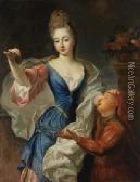 Figura Femminile Con Fanciullo Oil Painting - Francois de Troy