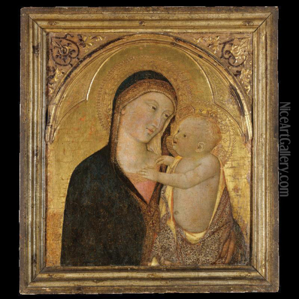 The Madonna And Child Oil Painting - Giovanni Pisano