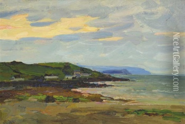 The Coast Of Antrim Oil Painting - Hans (Jean) Iten