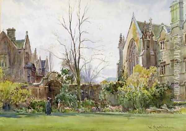 Radcliffe Quad University College Oxford Oil Painting - William Matthison