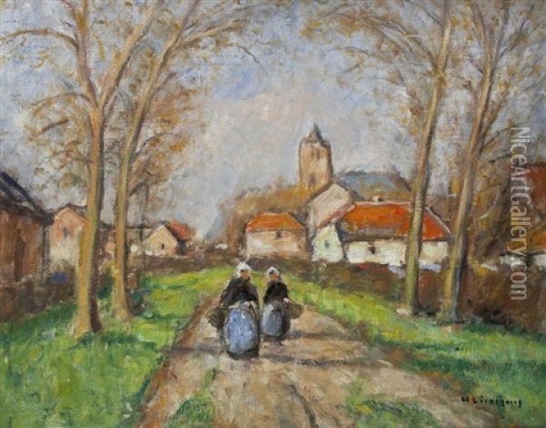 Ruckkehr Aus Dem Dorf Oil Painting - Helmuth Liesegang