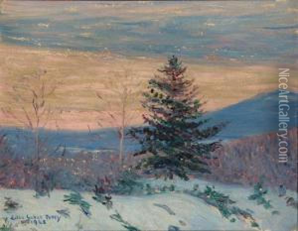 Early Morning, Winter Oil Painting - Lilla Calbot Perry