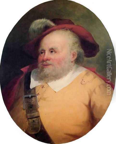 James Hackett as Falstaff Oil Painting - George Henry Durrie