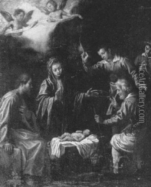 Adoration Of The Shepherds Oil Painting - Lodovico (Il Cigoli) Cardi