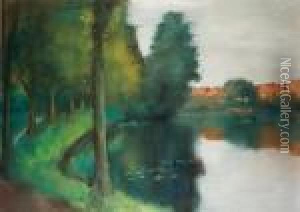 Hollandisches Dorf Oil Painting - Lesser Ury