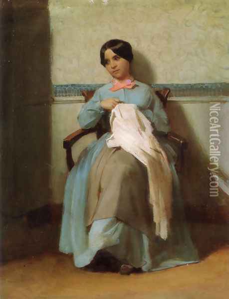 A Portrait of Léonie Bouguereau Oil Painting - William-Adolphe Bouguereau