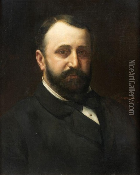 Portrait D'homme Oil Painting - Vlacho Bukovac