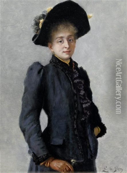 Portrait Einer Dame Oil Painting - Edmond Jean de Pury