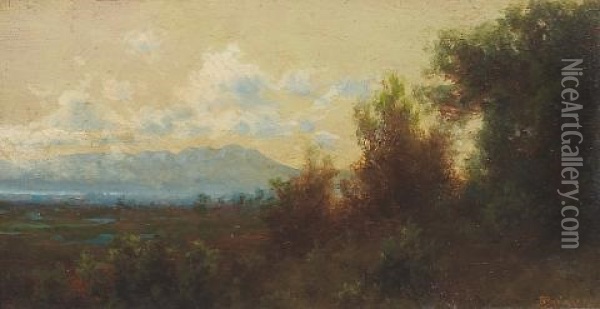 Mount Tamalpais From Near Richmond, California Oil Painting - Charles Dorman Robinson