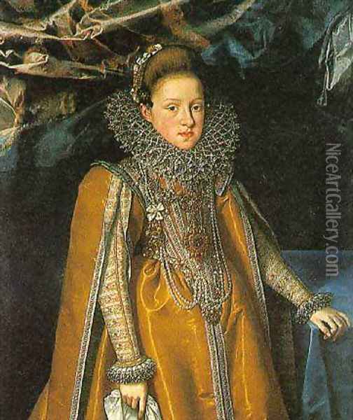 Portrait of Maria Magdalena of Austria 1603-04 Oil Painting - Frans Pourbus the younger
