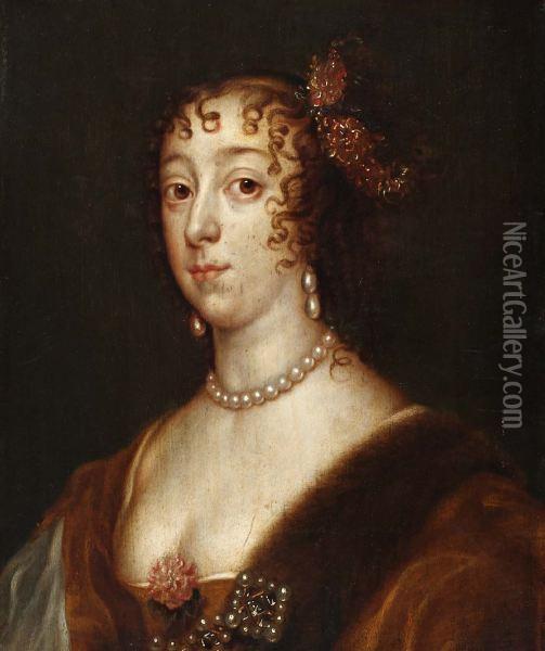 Lucy Percy Gravin Van Carlisle Oil Painting - Sir Anthony Van Dyck