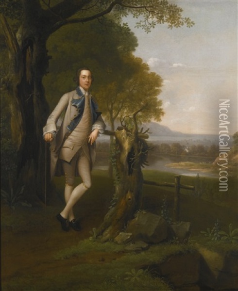Portrait Of Sir John Shaw, 4th Bt. (1728-1779), Of Eltham Lodge Oil Painting - Arthur Devis
