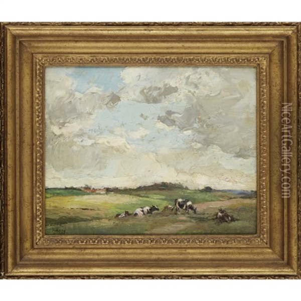 Cattle In The Sunshine Oil Painting - Robert Hope