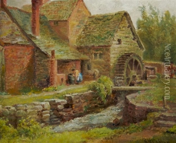 Afternoon At The Mill Oil Painting - Walter Wallor Caffyn