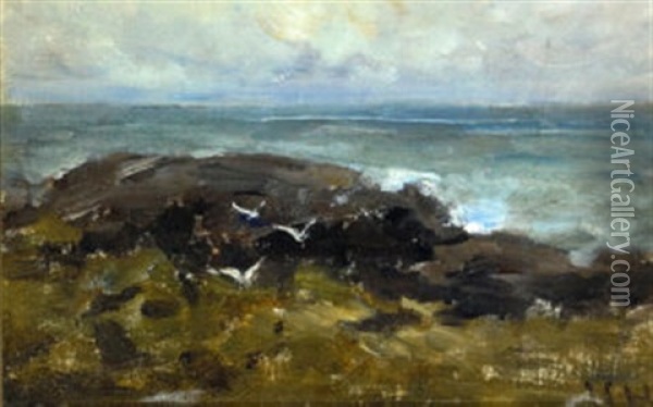 Coastal View Oil Painting - Nathaniel Hone the Younger