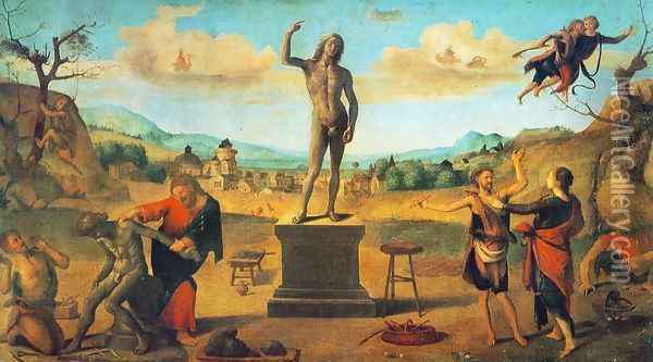 The Myth of Prometheus 1515 Oil Painting - Piero Di Cosimo