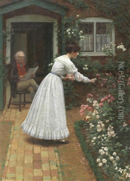 The Pick Of The Posy Oil Painting - Edmund Blair Leighton