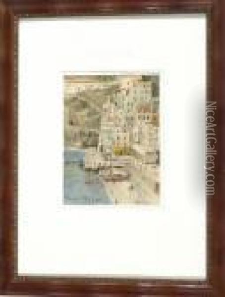 Blick Auf Den Hafen Von Amalfi Oil Painting - Henri Charles Manguin