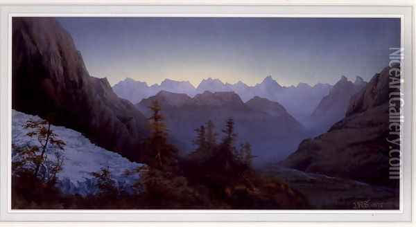 Dawn in the Alps, 1875 Oil Painting - James Whittet Smith