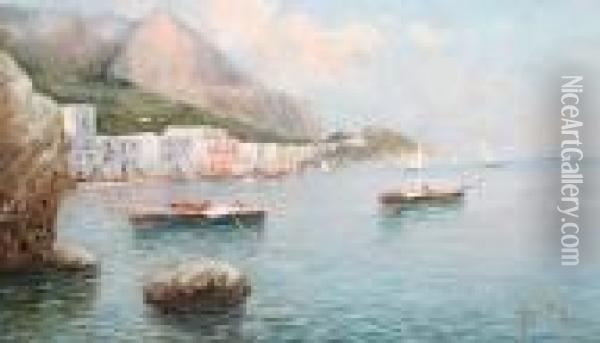 Marina Grande, Capri Oil Painting - Oscar Ricciardi