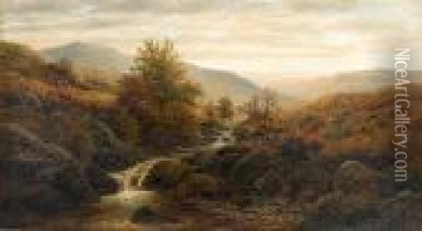 On The Keswick Hills Oil Painting - William Mellor