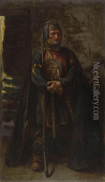 Kaukasischer Wachter. Oil Painting - Ferencz, Franz Eisenhut