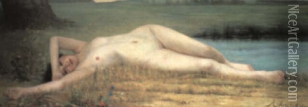 La Cigale Oil Painting - Rene Mege Du Malmont