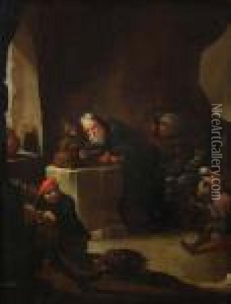 De Verzoeking Van De Heilige Antonius Oil Painting - David The Younger Teniers