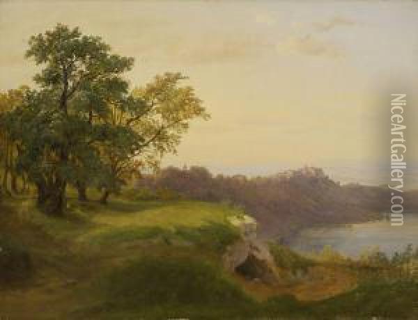 Landschaft Am Albaner See Oil Painting - Carl Morgenstern