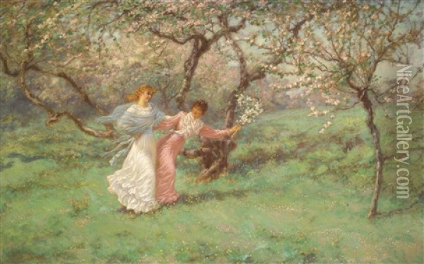 The Flowers Of May Oil Painting - William John Hennessy