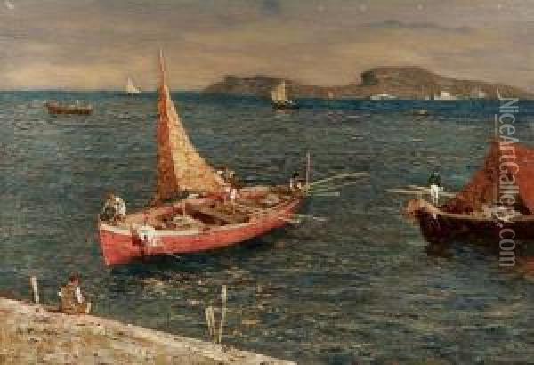 Veduta Di Capri Oil Painting - Angelo Pavan