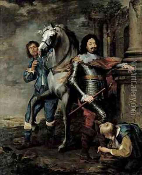 Portrait of General Ottavio Piccolomini (1600-56) Duke of Amalfi Oil Painting - Jan Gerritsz. van Bronckhorst