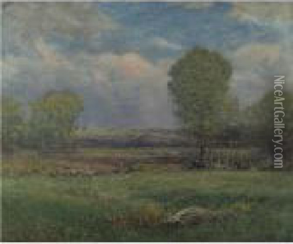 Evening Landscape Oil Painting - Dwight William Tryon