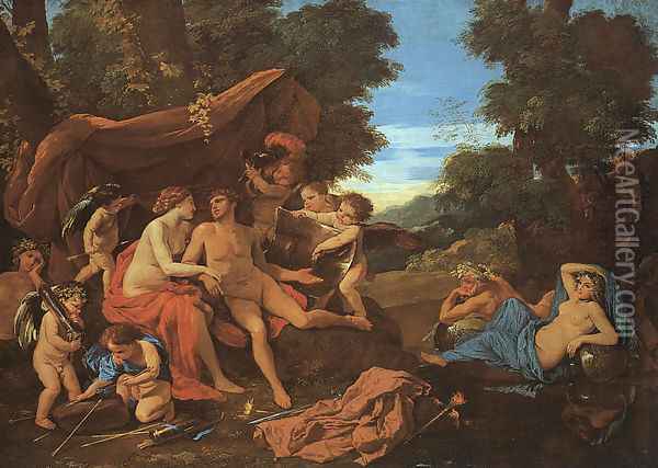 Mars and Venus 1627-29 Oil Painting - Nicolas Poussin
