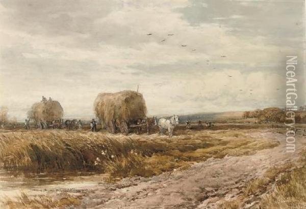 Gathering The Hay Oil Painting - Edmund Morison Wimperis