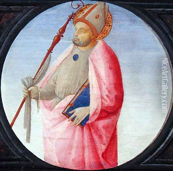 A Bishop Saint c.1500 Oil Painting - Bartolomeo Di Giovanni
