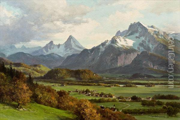 Ansicht In Salzburg Oil Painting - Franz Kulstrunk