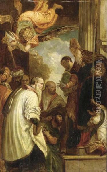 The Consecration Of Saint Nicholas Of Myra Oil Painting - Paolo Veronese (Caliari)