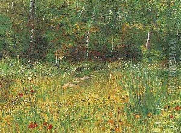 Park At Asnieres In Spring Oil Painting - Vincent Van Gogh