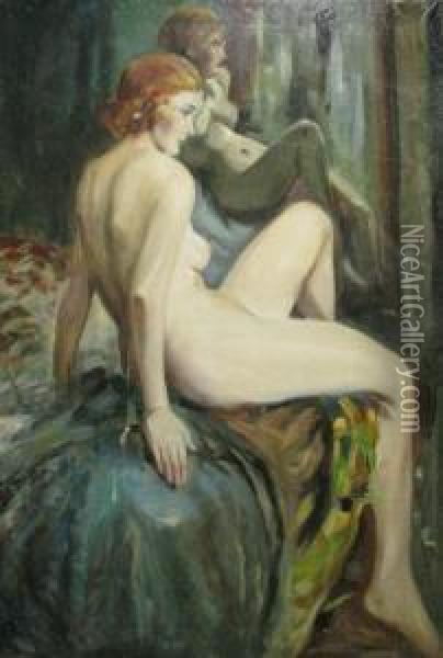 Nud Laoglinda Oil Painting - Bertalan Vigh
