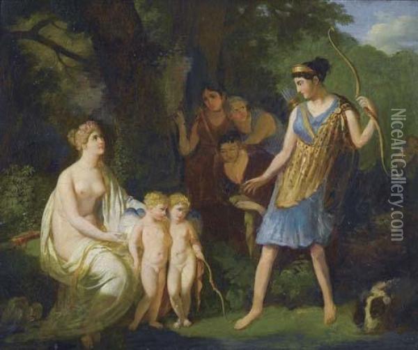 Mythologische Darstellung. Oil Painting - Johann Heinrich Wilhelm Tischbein I