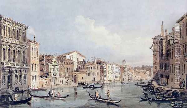 Grand Canal, Venice (after Canaletto) Oil Painting - Thomas Girtin