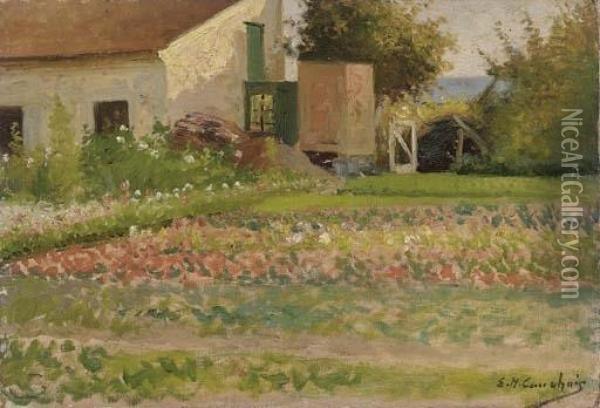 The Kitchen Garden Oil Painting - Eugene Henri Cauchois