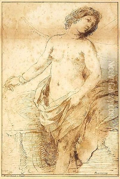 Cleopatra Oil Painting - Giovanni Francesco Barbieri