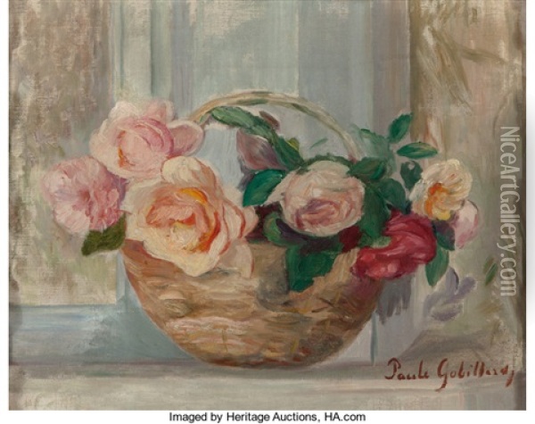 Panier Des Roses Oil Painting - Paule Gobillard