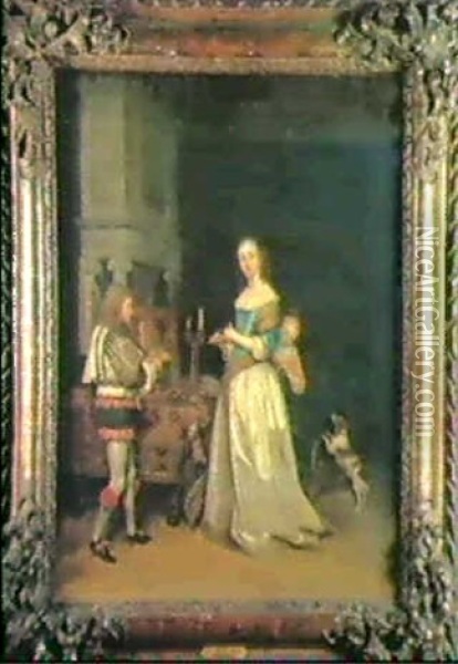 Jeune Femme A Sa Toilette Oil Painting - Gerard ter Borch the Younger