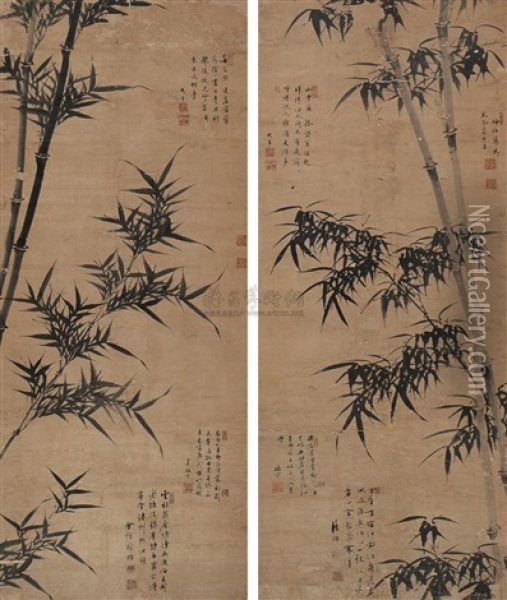 Bamboo Oil Painting -  Xia Chang